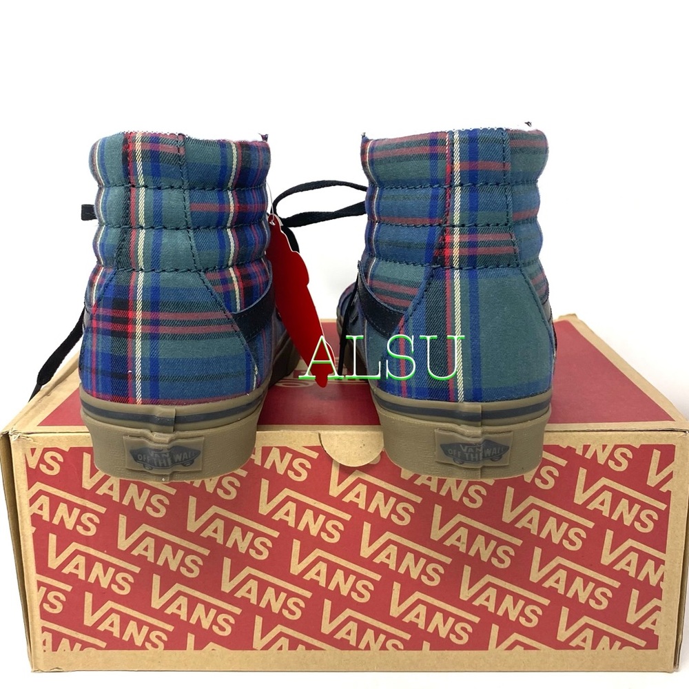 💖MEGA SALE💖VANS SK8-HI Reissue Tartan Canvas Shoes Women’s Size 5 VN0A2XSBU5R - Picture 3 of 10